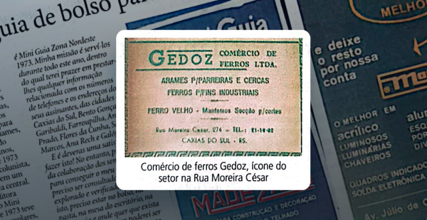 Gedoz saiu na mídia: anúncio da década de 70 é destaque em resgate histórico do Jornal Pioneiro